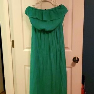 Long open shoulder summer dress
